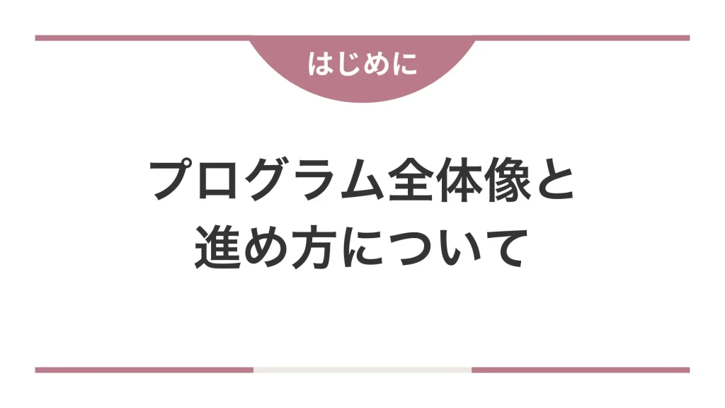 講座全体像と進め方について